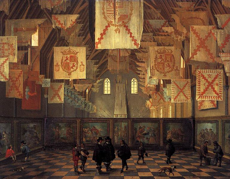 Interior of the Great Hall on the Binnenhof in The Hague.